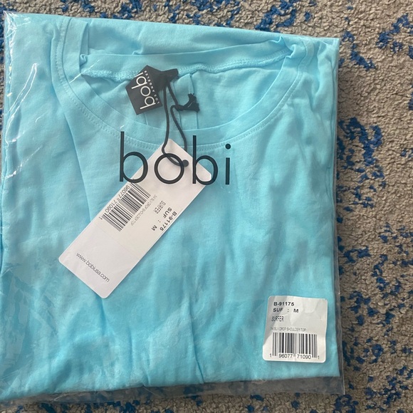 Bobi blue surfer color 3/4 sleeve top size medium - Picture 5 of 6